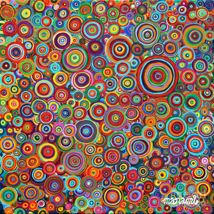 Psychedelic Bubbles Painting by Manami Lingerfelt