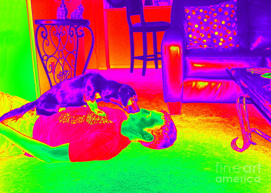 Psychedelic Doggy Love Photograph by Renee Trenholm