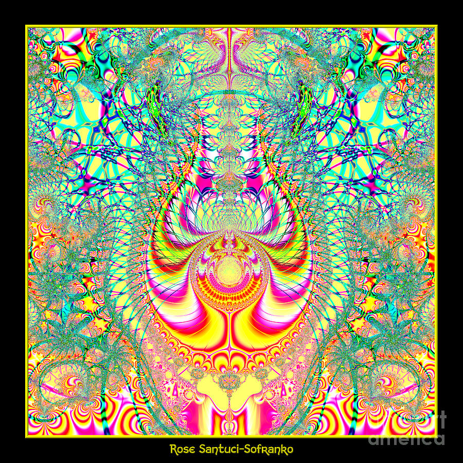 Psychedelic Topsy Turvy Thoughts Fractal 118 Digital Art by Rose ...