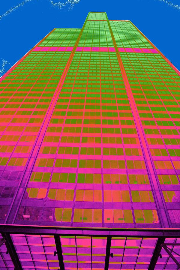 Psychedelic Willis Tower Photograph by Christopher J Kirby