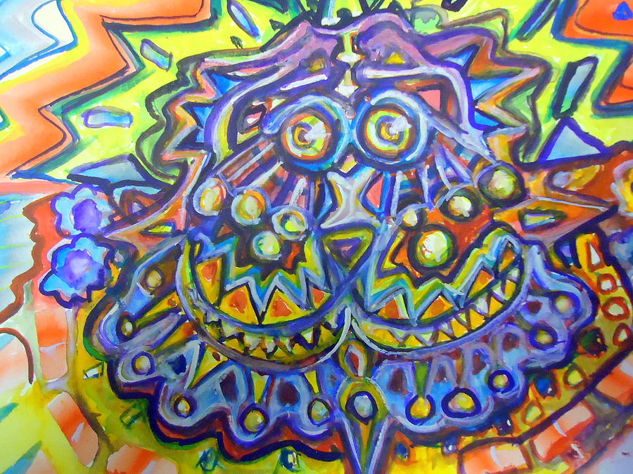 Psychedelicat Painting by Steven Holder