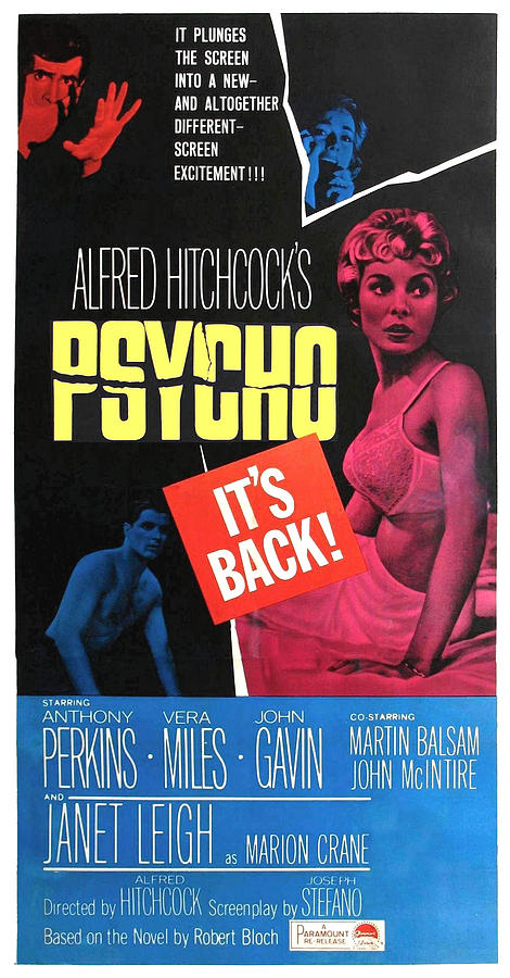 Psycho, Top Left Anthony Perkins Top Photograph by Everett - Fine Art ...