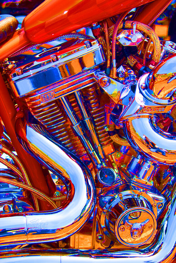 Psychodelic Chopper-1 Photograph by Paul W Faust -  Impressions of Light