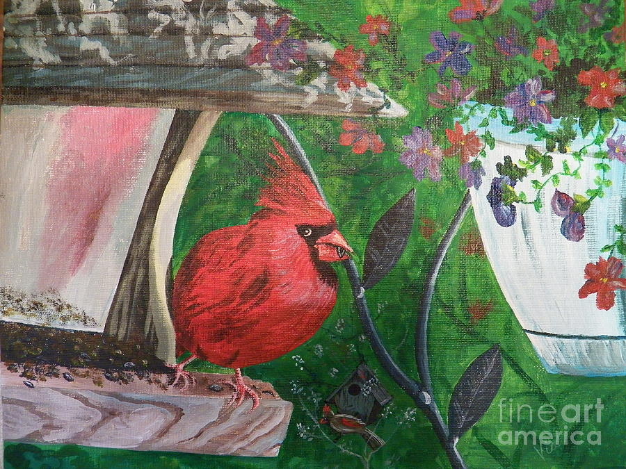 Ptg   She Waits at Home for Him Painting by Judy Via-Wolff