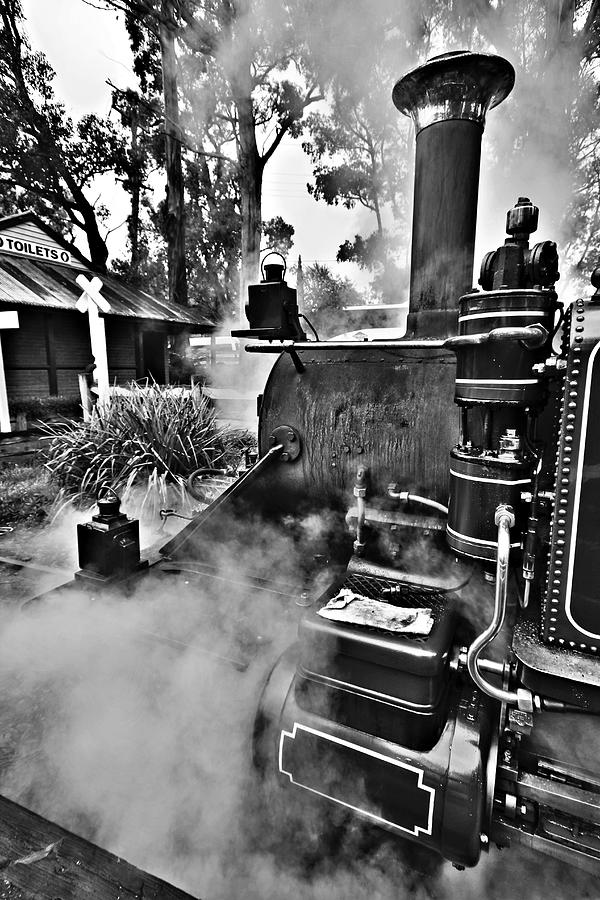 Puffing Billy Black and White V2 Photograph by Douglas Barnard