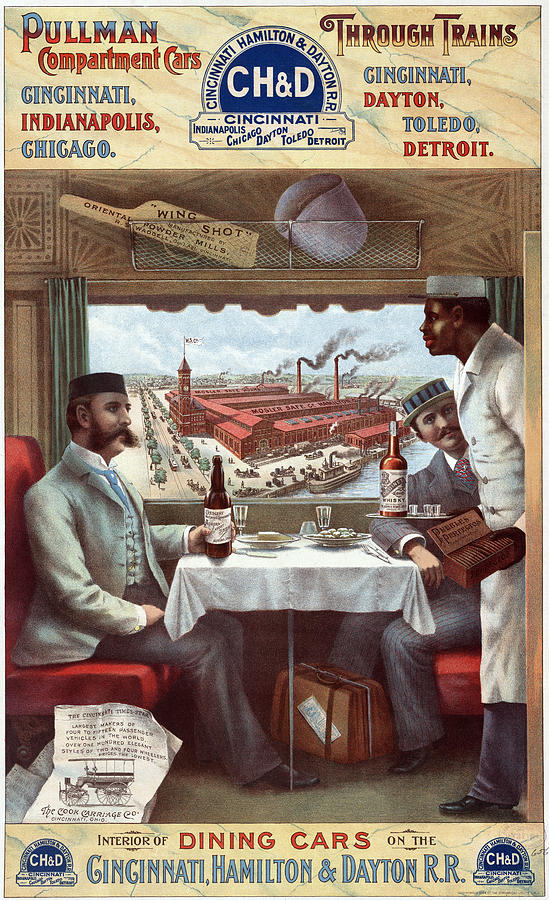 Pullman Cars - Interior Of A Dining Car Photograph by Everett