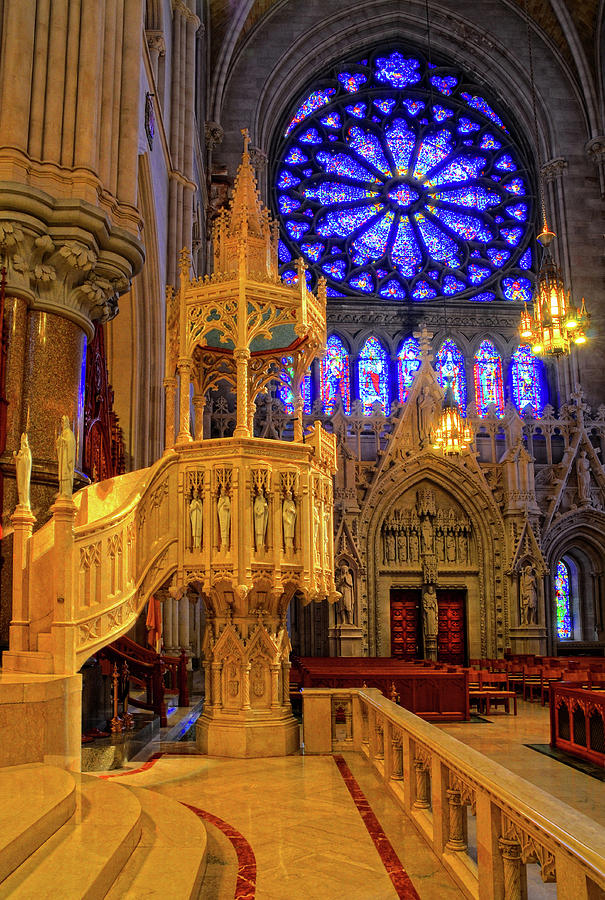 Architecture Photograph - Pulpit Sacred Heart Cathedral by Dave Mills