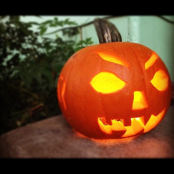 Pumpkin Photograph - #pumpkin #carved #jack-o-lantern by Sarah Johanson