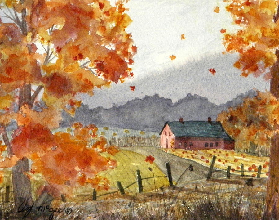 Pumpkin Harvest Painting by Lizbeth McGee