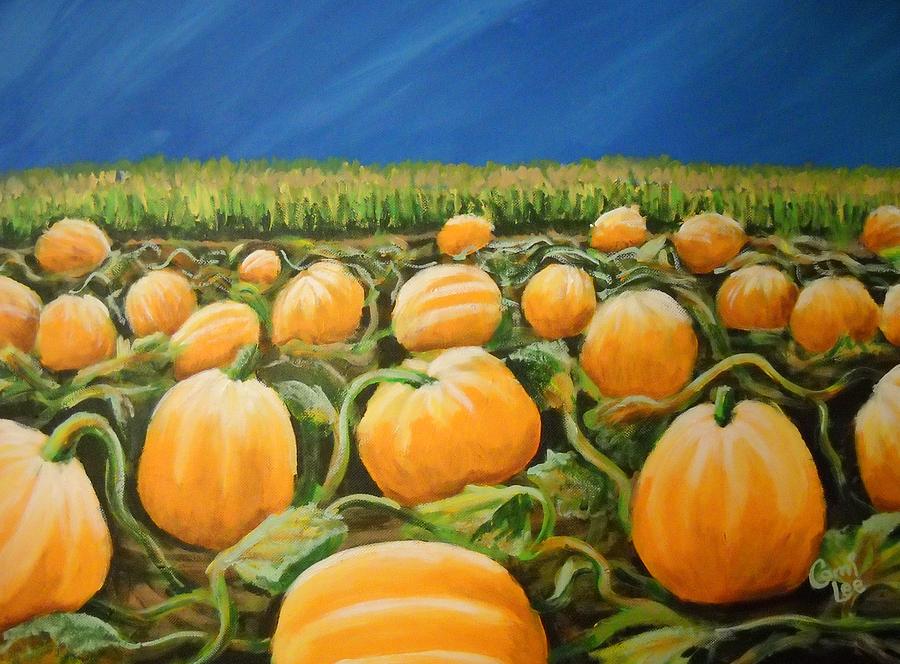 Pumpkin Painting - Pumpkin Patch by Cami Lee.