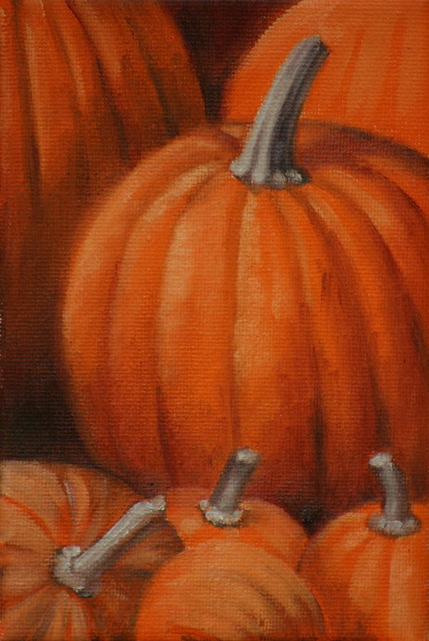 Pumpkins Painting by Linda Eades Blackburn