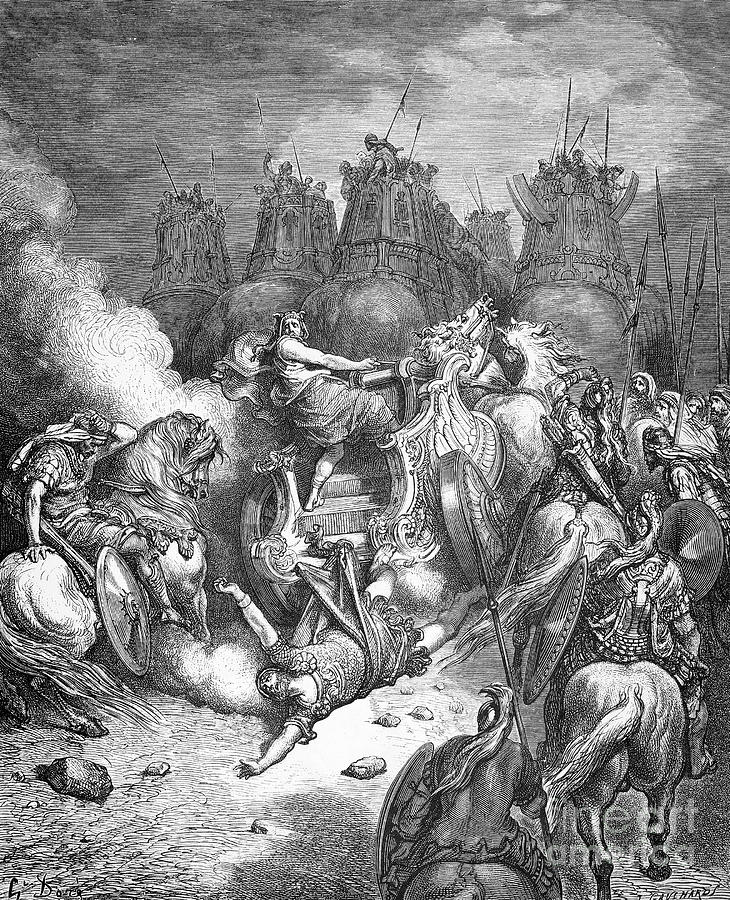 Punishment Of Antiochus Drawing