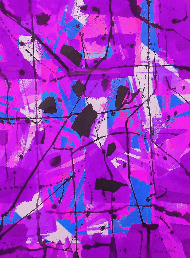 Purple Abstract Painting by Jamie Frier