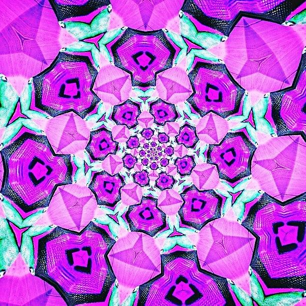 Instagram Photograph - #purple And #turquoise #fractal #art On by Pixie Copley