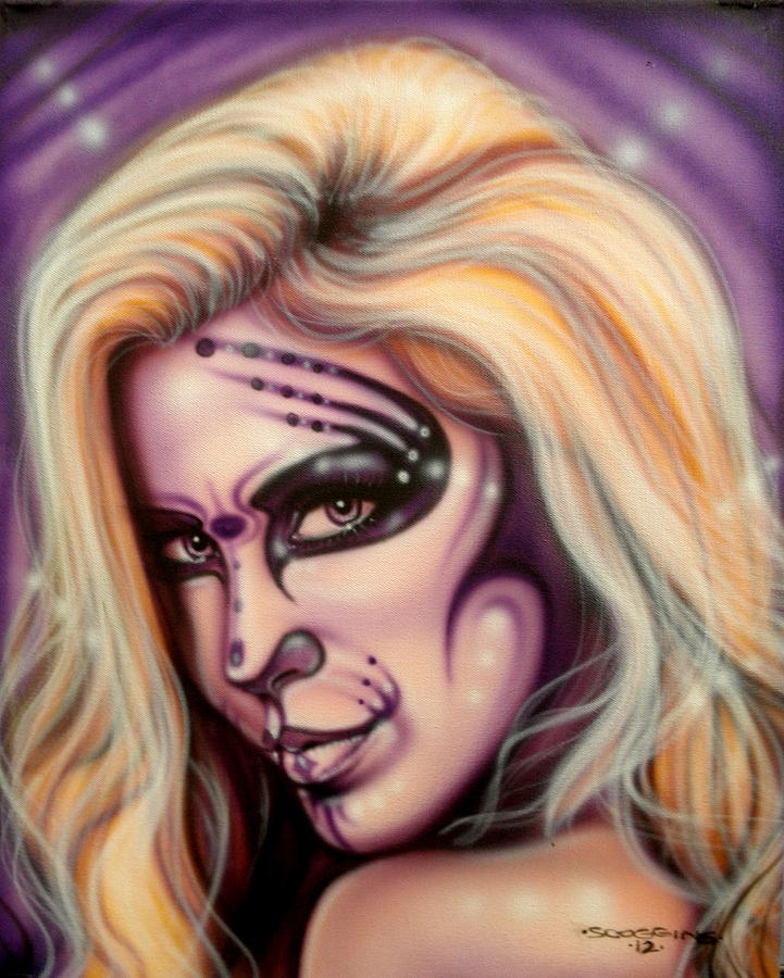 Fantasy Painting - Purple Beauty by Timothy Scoggins