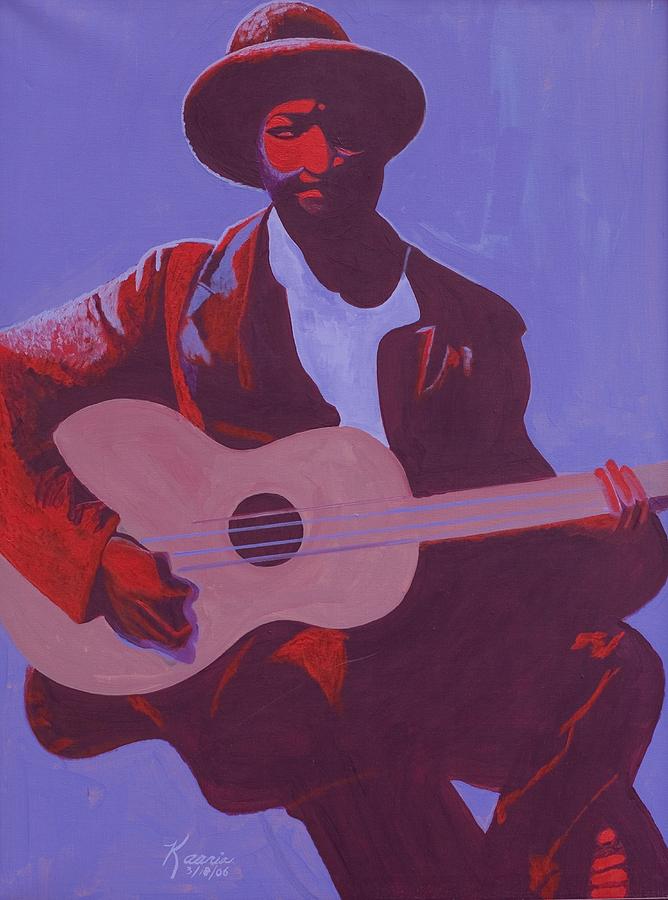 Purple Blues Painting by Kaaria Mucherera