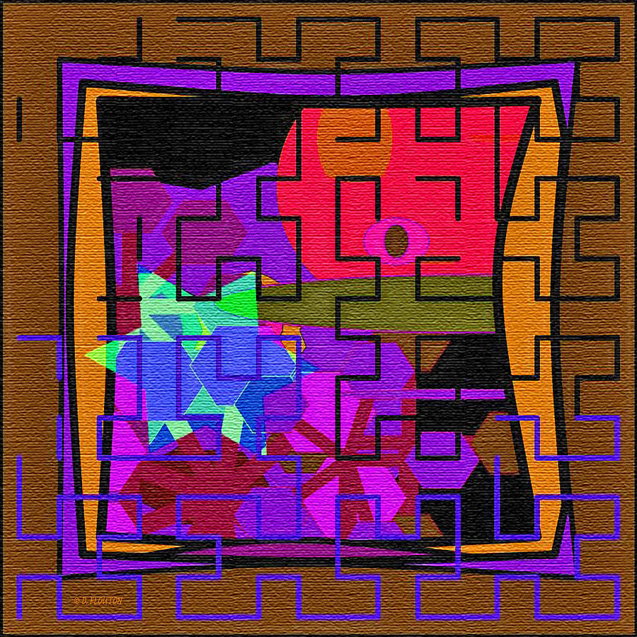 Purple Brown Maze Digital Art by Dee Flouton