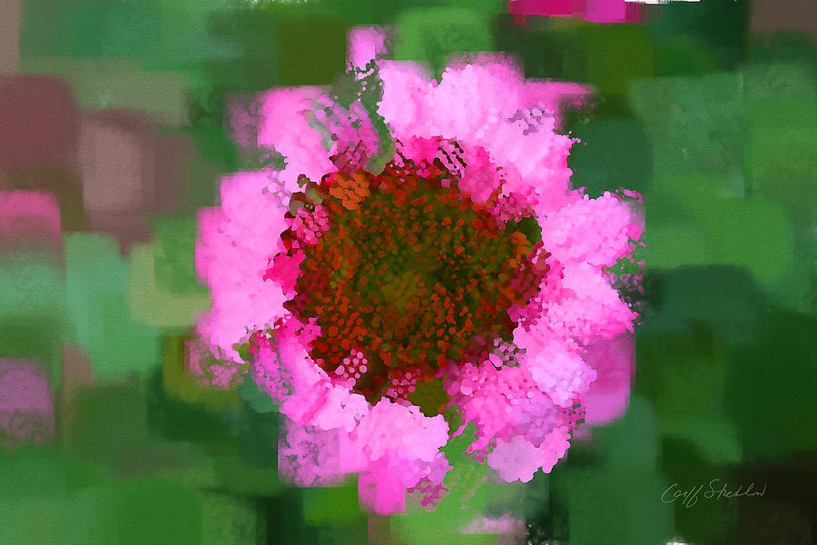Purple Cone Flower Digital Art by Geoff Strehlow