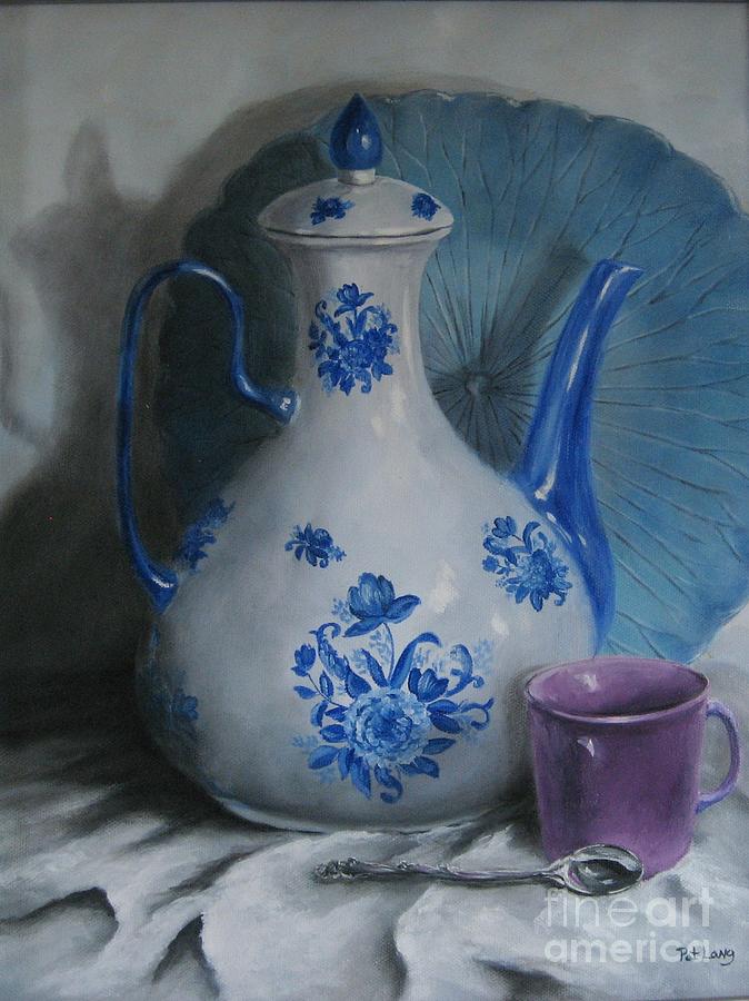 Oil Painting - Purple Cup by Patricia Lang Oil Painting - Purple Cup by Patricia Lang