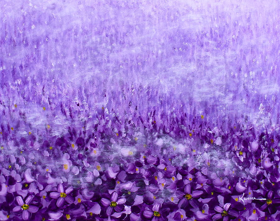 Purple Field Painting by Kume Bryant