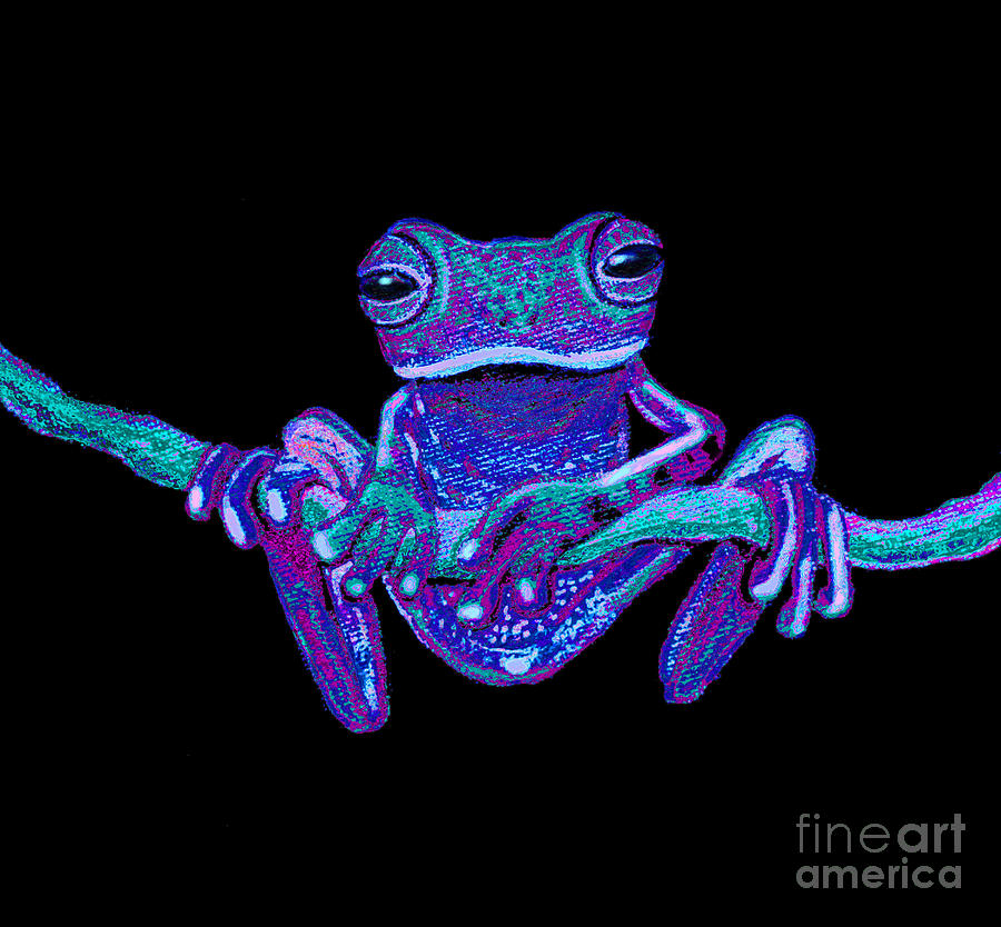 Frog Painting - Purple Ghost Frog by Nick Gustafson