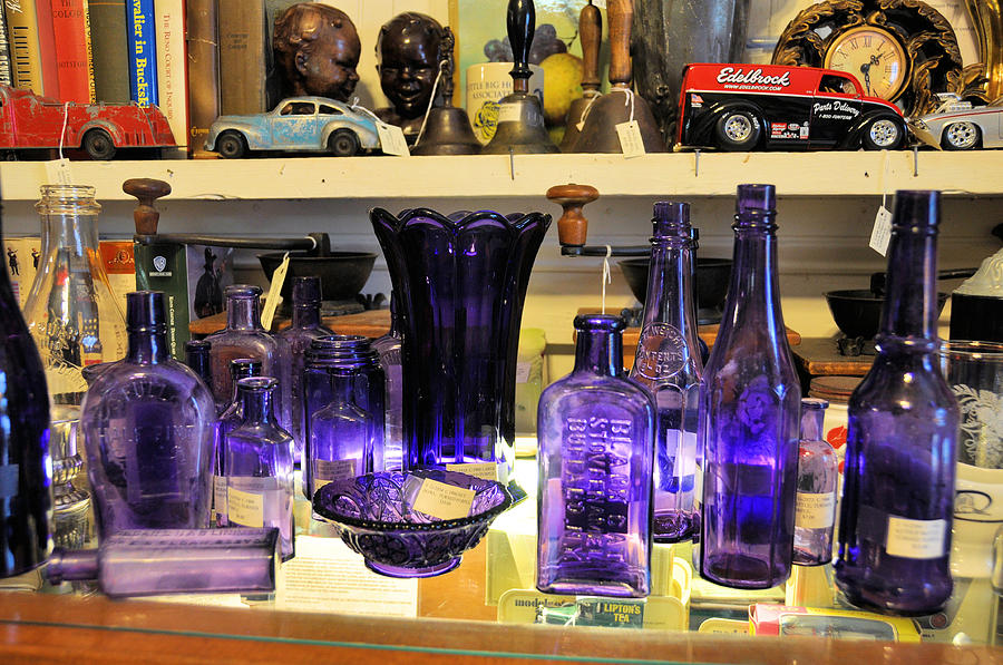Purple Glass Collection Photograph by Jan Amiss Photography