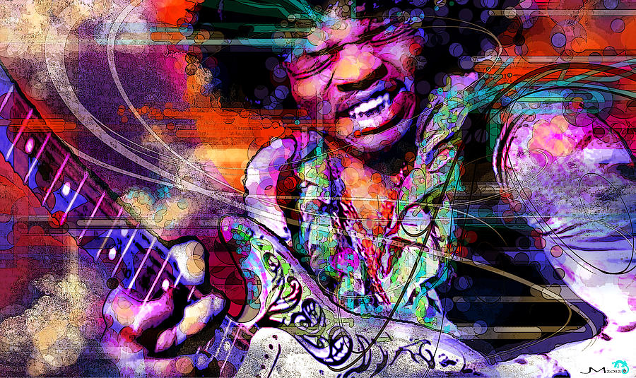 Jimi Hendrix Painting - Purple Haze by Joe Mueller
