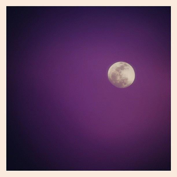 Celestial Photograph - Purple Moon by S Michelle Reese