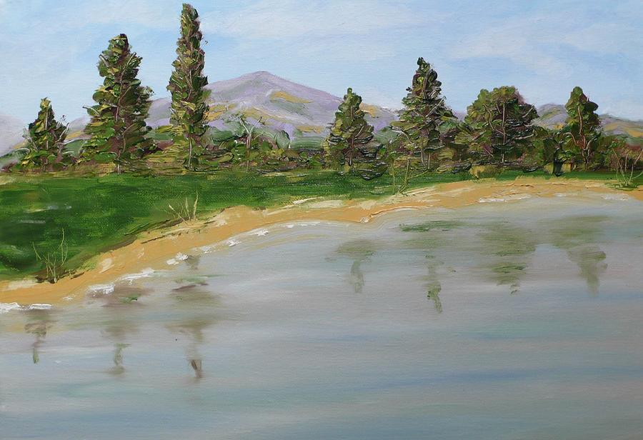 Purple Mountain  Painting by Anna Ruzsan