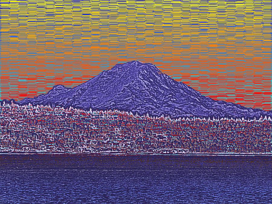 Purple Mountain Majesty Sunset Digital Art by Tim Allen