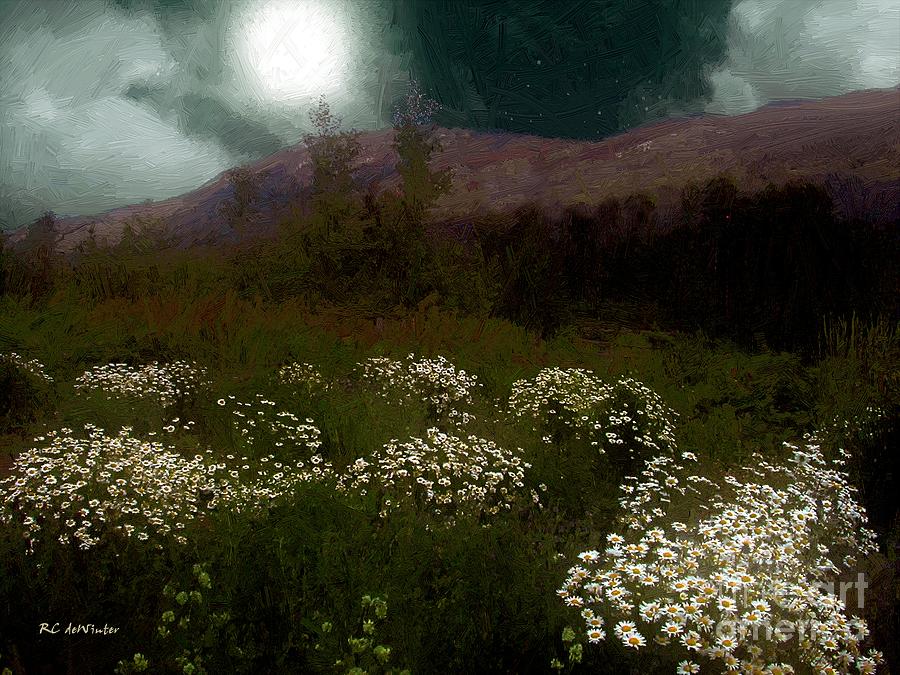 Purple Mountain Meadow Painting by RC DeWinter