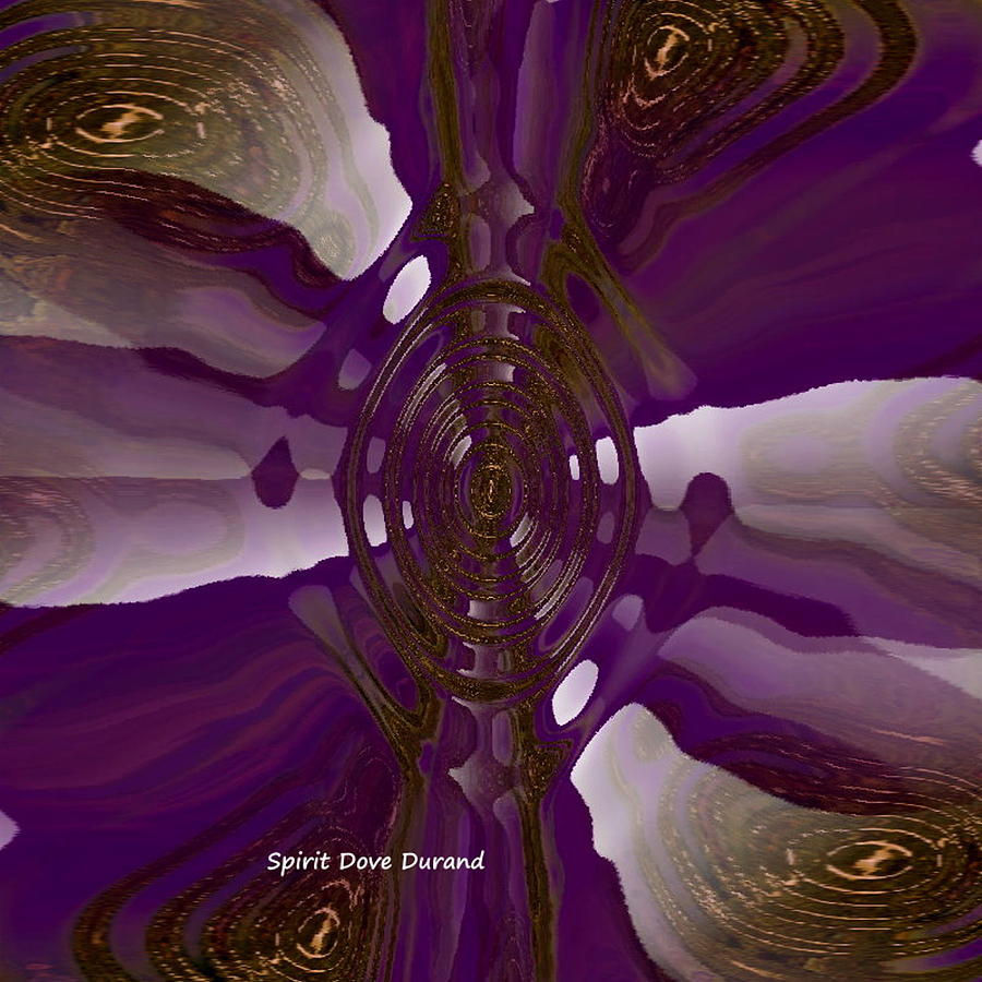 Purple N Gold Digital Art by Spirit Dove Durand
