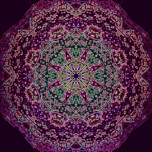Pattern Photograph - Purple Passion Mandala by Vicki Field