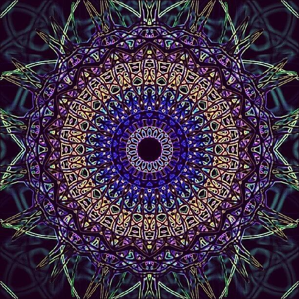 Pattern Photograph - Purple Petal Mandala by Vicki Field