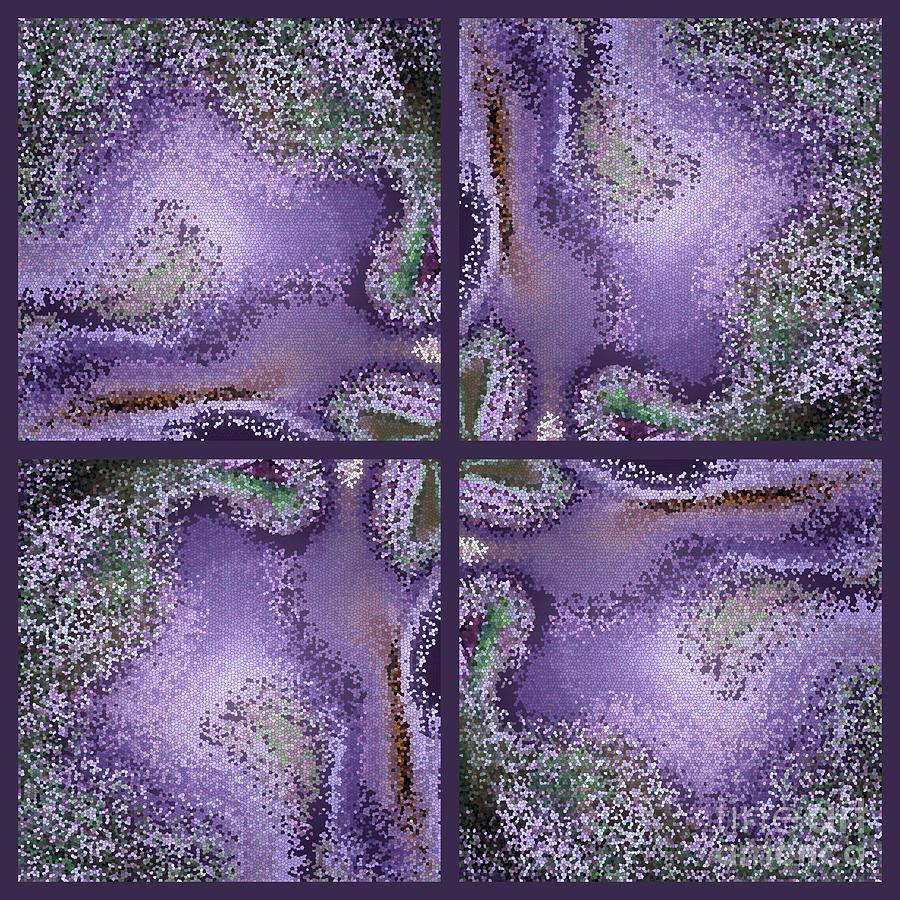 Purple Points Abstract Digital Art by Carol Groenen