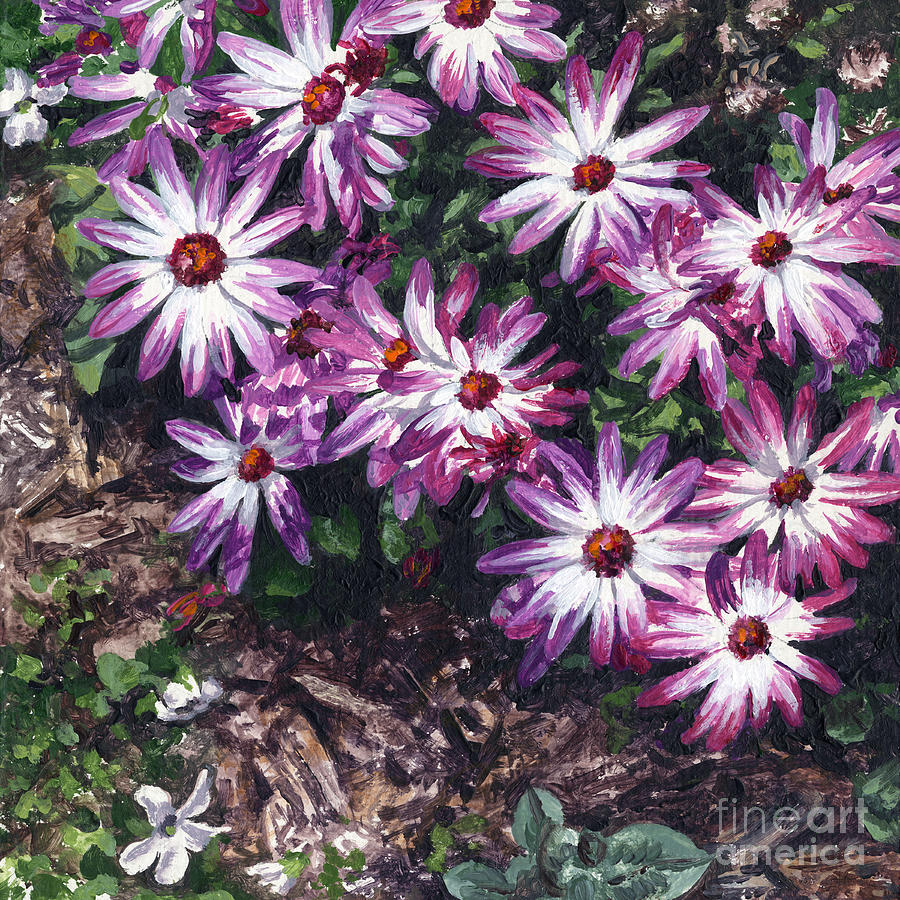 Purple Smiles Painting by Lynette Cook