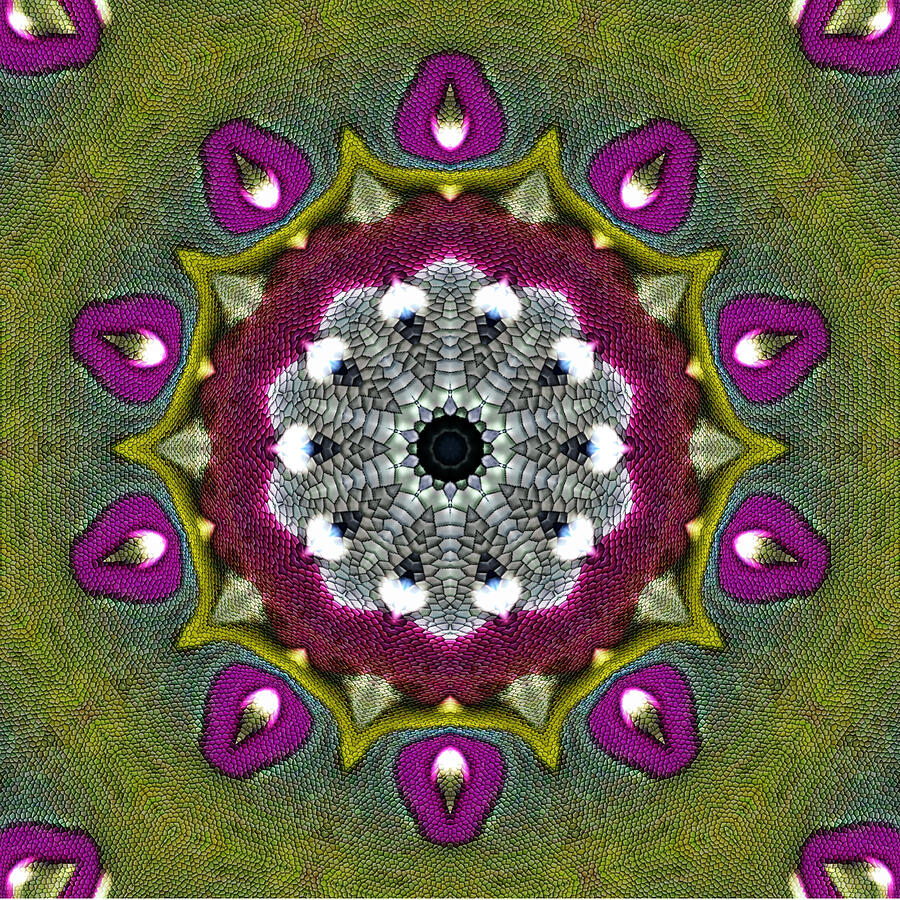 Purple Snakeskin Flower Digital Art by Alec Drake