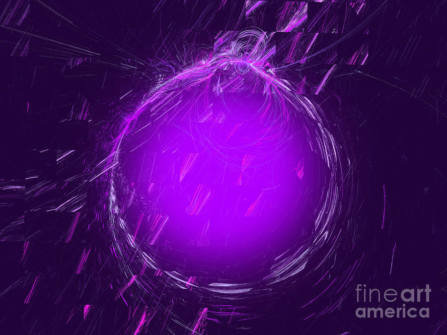 Purple Snow Over A Purple Glow Digital Art by Andee Design