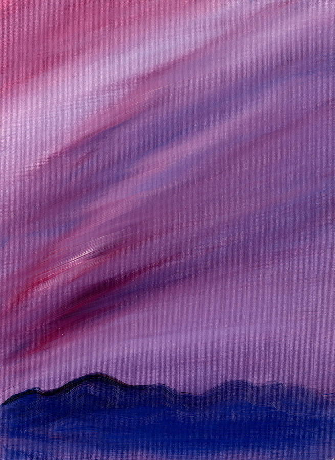 Purple Sunset Painting by Hakon Soreide