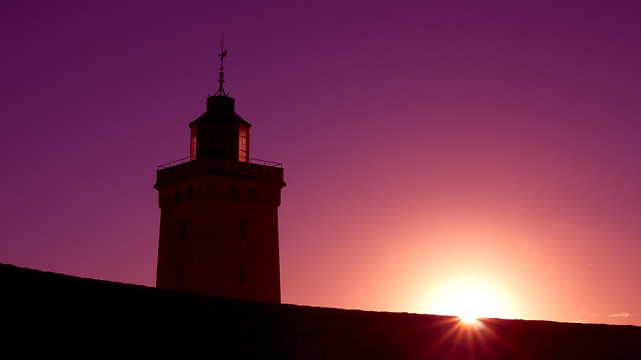 Lighthouse Photograph - Purple Sunset by Thomas Splietker