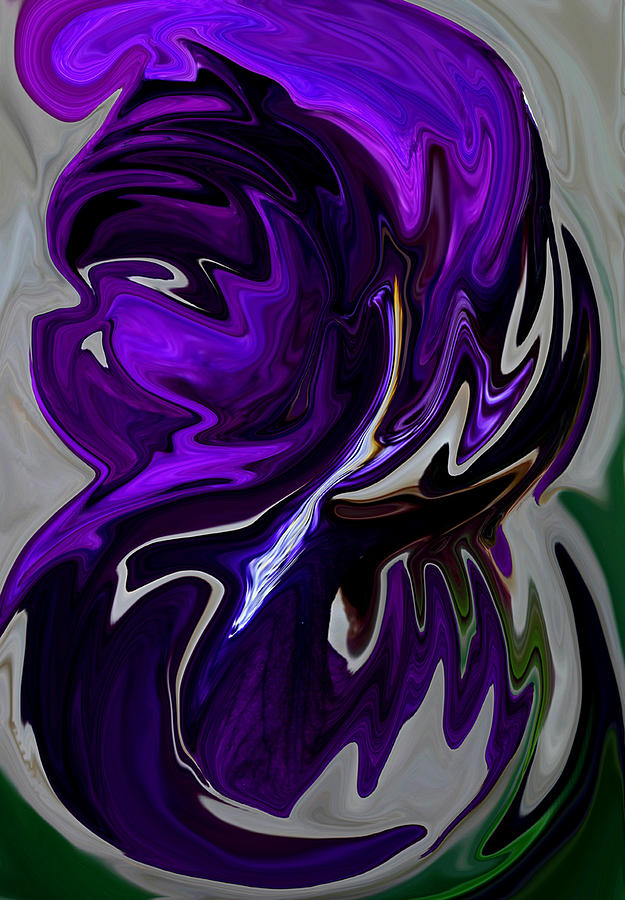 Purple Swirl Digital Art by Karen Harrison Brown