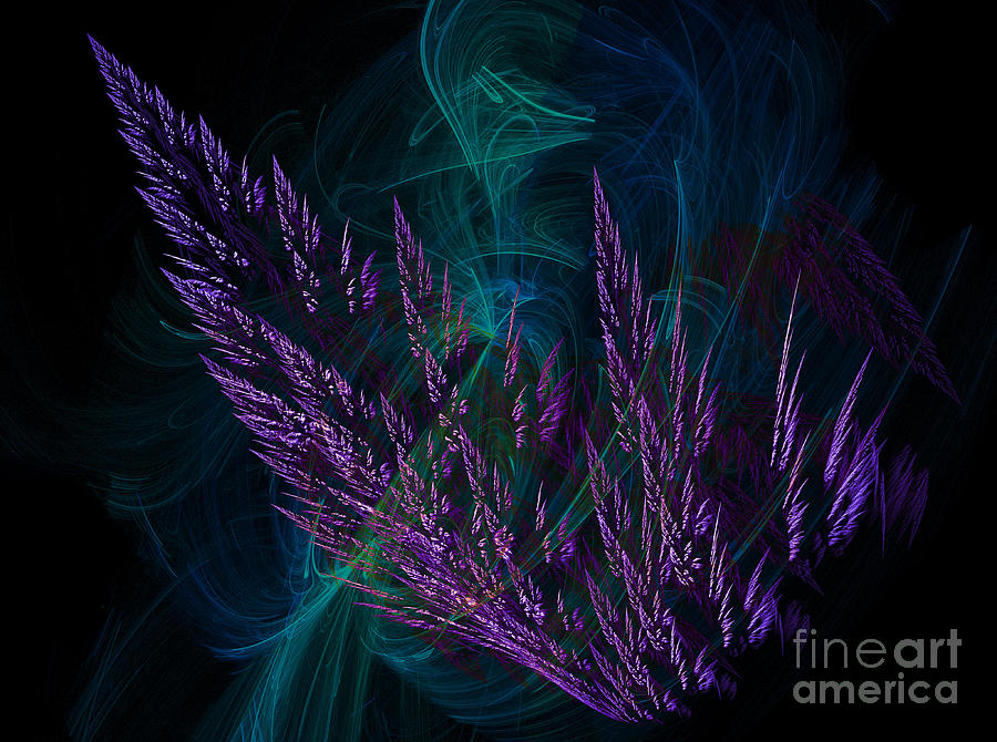 Purple-turquoise fractal art Photograph by Rod Jones