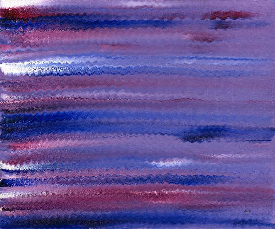 Purple Waves Painting by Hakon Soreide