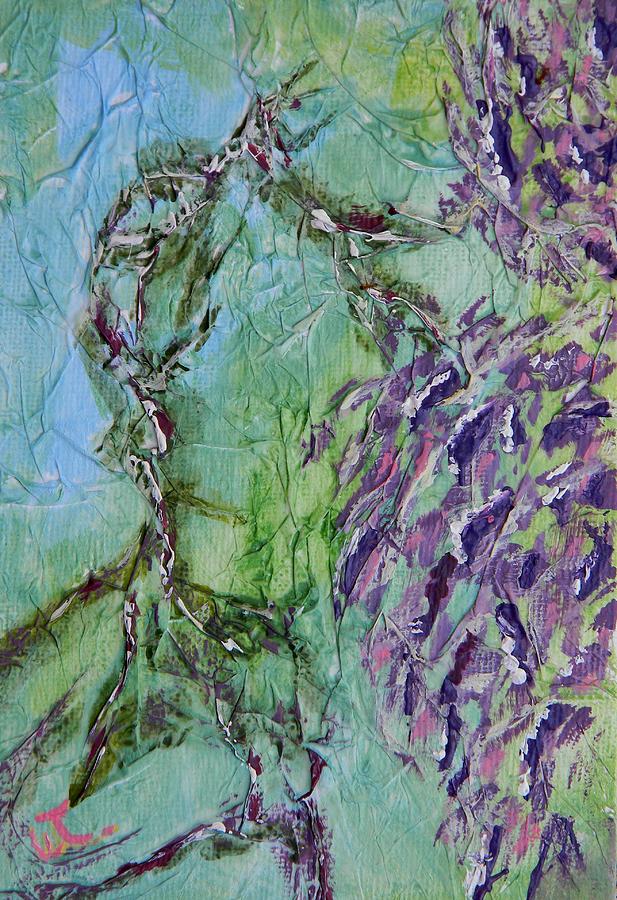 Purple Wisteria Abstract 2 Painting by Warren Thompson