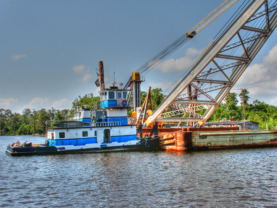 Push Boat And Barge Photograph By Barry Jones