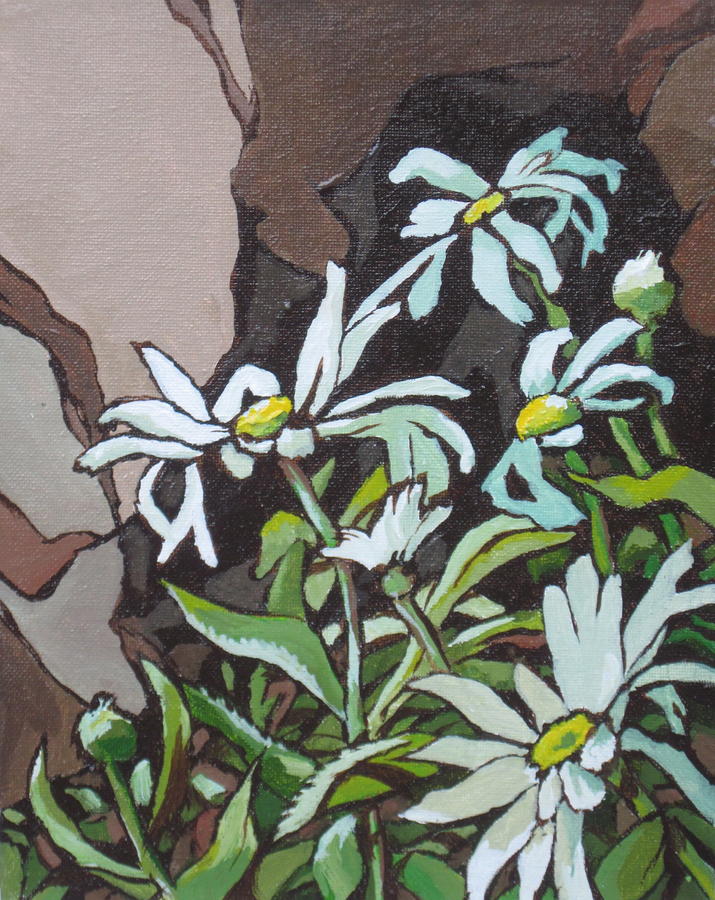 Pushing Up Daisies Painting by Sandy Tracey