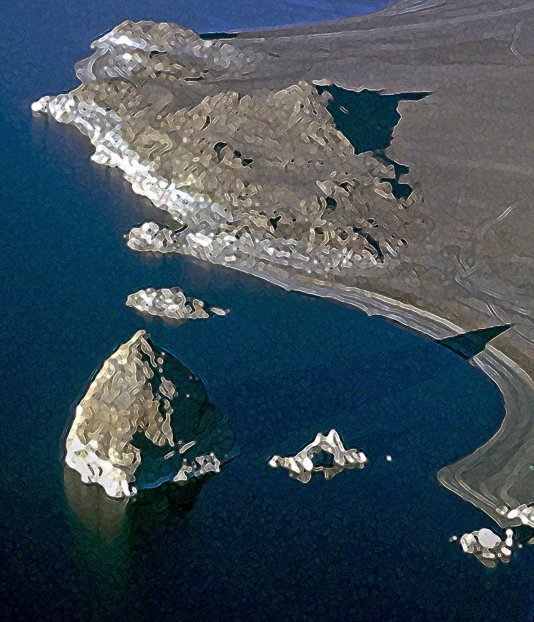 Pyramid At Pyramid Lake Nevada From Air Photograph By Day Williams   Pyramid At Pyramid Lake Nevada From Air Day Williams 