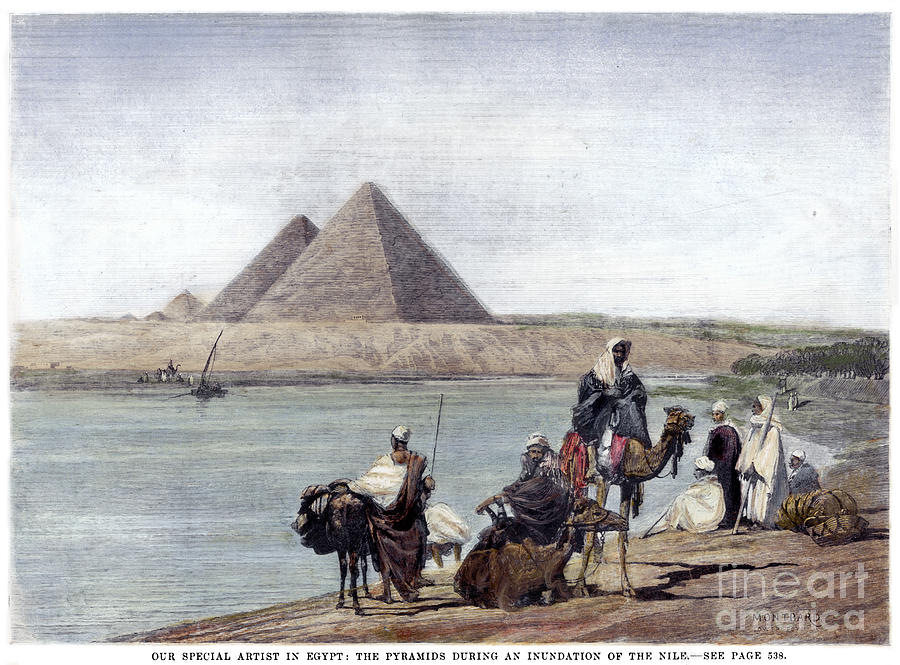 Pyramids At Giza, 1882 Photograph by Granger