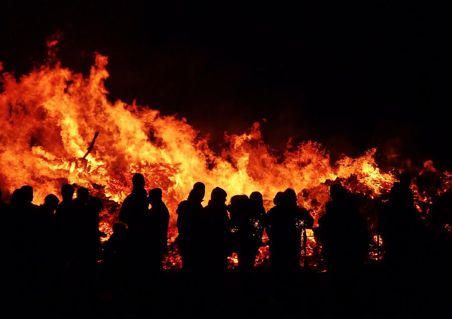 Guy Fawkes Photograph - Pyromaniacs Annual Meeting by John Dunbar