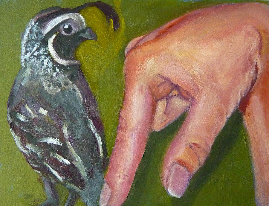 Q is for Quail Painting by Jessmyne Stephenson